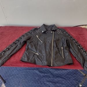 Members only vegan leather jacket size L